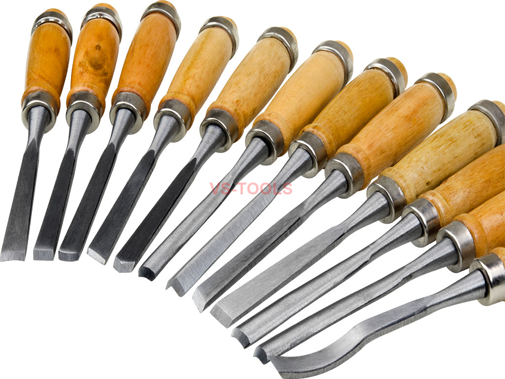 12Pcs Wood Carving Chisel Tool Set Woodworking DIY Detailed
